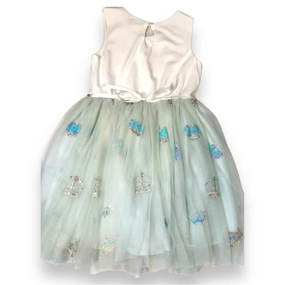 Zunie - Girls Crown Tulle Dress